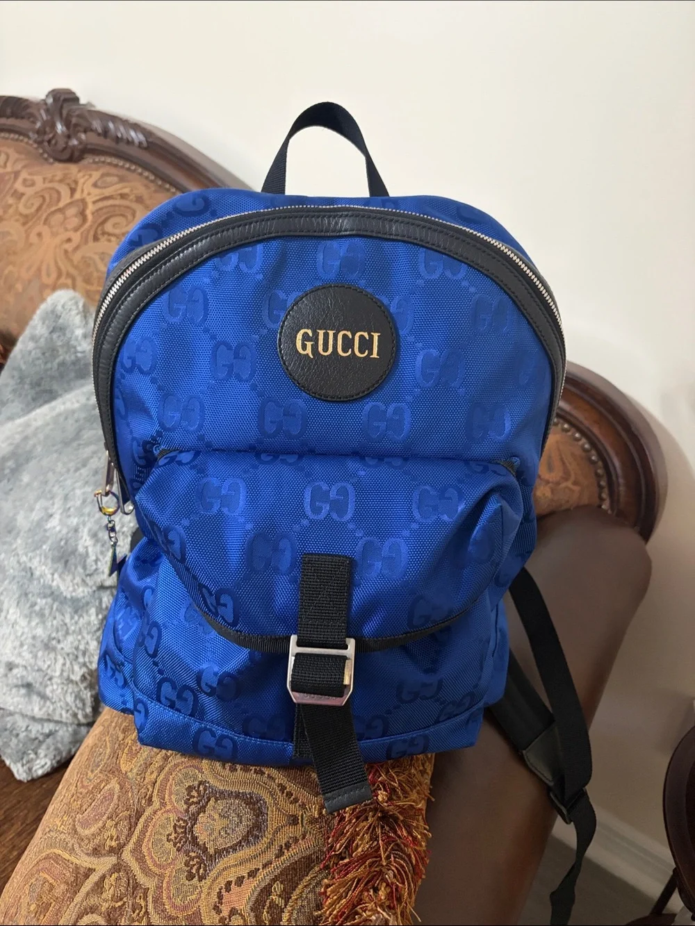 Gucci Off the Grid Monogram Backpack Royal Blue